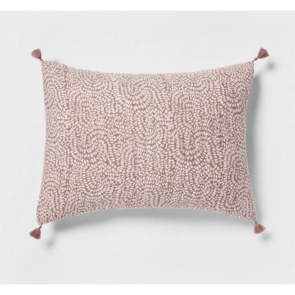 Standard Reversible Matelasse Swirl Quilt Sham Purple Threshold Cotton Jacquard